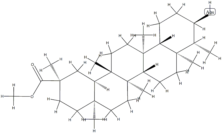 3α-Hydroxy-D:A-friedooleanan-29-oic acid methyl ester Struktur