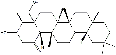 3,24-Dihydroxy-D:A-friedooleanan-1-one Struktur