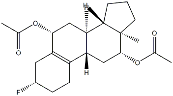 3β-Fluoroestr-5(10)-ene-6β,12β-diol diacetate Struktur