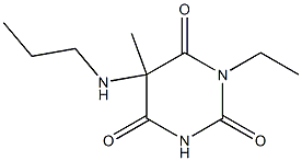 2,4,6(1H,3H,5H)-Pyrimidinetrione,1-ethyl-5-methyl-5-(propylamino)-(9CI) Struktur