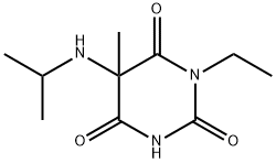 2,4,6(1H,3H,5H)-Pyrimidinetrione,1-ethyl-5-methyl-5-[(1-methylethyl)amino]-(9CI) Struktur