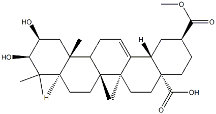 2β,3β-Dihydroxyolean-12-ene-28,30-dioic acid Struktur