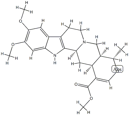 methyl (19alpha,20alpha)-16,17-didehydro-10,11-dimethoxy-19-methyloxayohimban-16-carboxylate  Struktur