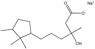 β-Hydroxy-β,2,2,3-tetramethylcyclopentanehexanoic acid sodium salt Struktur