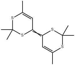 2,2,2',2',6,6'-Hexamethyl-Δ4,4'-bi[4H-1,3-dithiin] Struktur