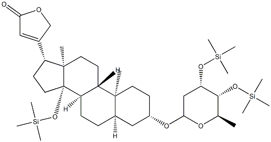 3β-[[2,6-Dideoxy-3-O,4-O-bis(trimethylsilyl)-D-ribo-hexopyranosyl]oxy]-14-[(trimethylsilyl)oxy]-5β-card-20(22)-enolide Struktur