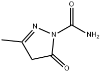 1H-Pyrazole-1-carboxamide,4,5-dihydro-3-methyl-5-oxo-(9CI) Struktur