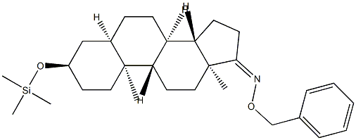 3α-(Trimethylsiloxy)-5β-androstan-17-one O-benzyl oxime Struktur