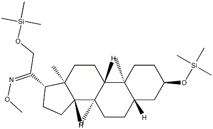 3α,21-Bis(trimethylsiloxy)-5α-pregnan-20-one O-methyl oxime Struktur