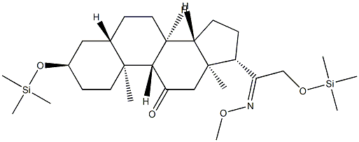 3α,21-Bis(trimethylsiloxy)-20-(methoxyimino)-5α-pregnan-11-one Struktur