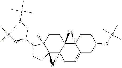 (20S)-3β,20,21-Tris(trimethylsiloxy)pregn-5-ene Struktur