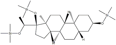 [[(20S)-5α-Pregnane-3α,17,20-triyl]tri(oxy)]tris(trimethylsilane) Struktur