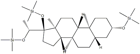 [[(20R)-5α-Pregnane-3β,17,20-triyl]tri(oxy)]tris(trimethylsilane) Struktur