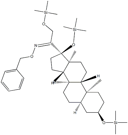 3α,17,21-Tris(trimethylsiloxy)-5β-pregnan-20-one O-benzyl oxime Struktur