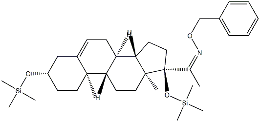 3β,17-Bis(trimethylsiloxy)pregn-5-en-20-one O-benzyl oxime Struktur