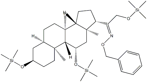 3α,11β,21-Tris(trimethylsiloxy)-5β-pregnan-20-one O-benzyl oxime Struktur