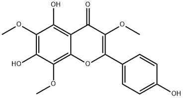 4‘,5,7-Trihydroxy 3,6,8-trimethoxyavone Struktur