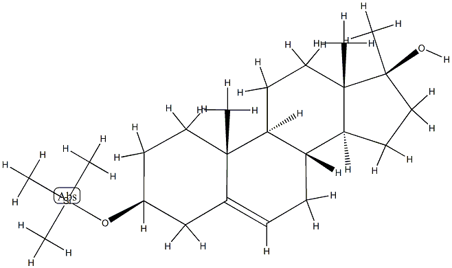 (17S)-17-Methyl-3β-(trimethylsiloxy)androst-5-en-17β-ol Struktur