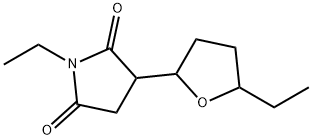 2,5-Pyrrolidinedione,1-ethyl-3-(5-ethyltetrahydro-2-furanyl)-(9CI) Struktur