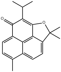 9-Isopropyl-2,2,5-trimethylphenaleno[1,9-bc]furan-8(2H)-one Struktur