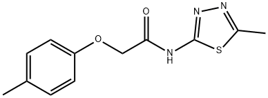 2-(4-methylphenoxy)-N-(5-methyl-1,3,4-thiadiazol-2-yl)acetamide Struktur