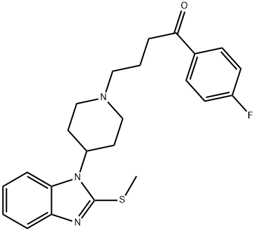 4'-Fluoro-γ-[4-(2-methylthio-1H-benzimidazol-1-yl)piperidino]butyrophenone Struktur