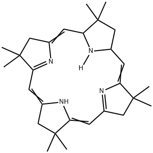 3,7,8,12,13,17-Hexahydro-2,2,7,7,12,12,17,17-octamethyl-2H,21H-porphyrin Struktur