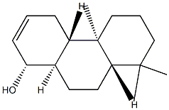 (1R)-1,4,4aβ,4b,5,6,7,8,8aβ,9,10,10aα-Dodecahydro-4bα,8,8-trimethylphenanthren-1α-ol Struktur