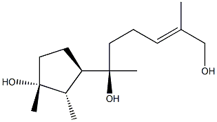 (2E,6R)-6-[(1R)-3α-Hydroxy-2α,3-dimethylcyclopentyl]-2-methyl-2-heptene-1,6-diol Struktur