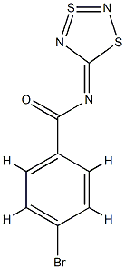 p-Bromo-N-(1,3,2,4-dithiadiazol-3-SIV-5-ylidene)benzamide Struktur