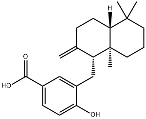 3-[[(1R,4aβ)-Decahydro-5,5,8aα-trimethyl-2-methylenenaphthalen-1-yl]methyl]-4-hydroxybenzoic acid Struktur