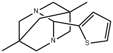 1,3-Diazatricyclo[3.3.1.13,7]decane,5,7-dimethyl-2-(2-thienyl)-(9CI) Struktur