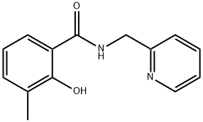 2-hydroxy-3-methyl-N-(pyridin-2-ylmethyl)benzamide Struktur