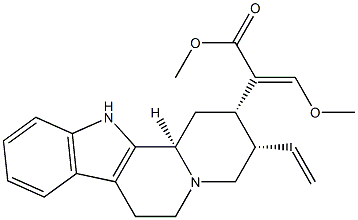 (3β,16E,20β)-16,17,18,19-Tetradehydro-17-methoxycorynan-16-carboxylic acid methyl ester Struktur