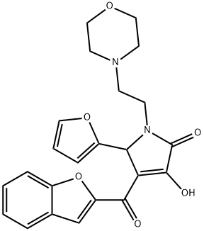 2H-Pyrrol-2-one,4-(2-benzofuranylcarbonyl)-5-(2-furanyl)-1,5-dihydro-3-hydroxy-1-[2-(4-morpholinyl)ethyl]-(9CI) Struktur