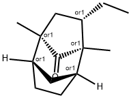 Tricyclo[4.2.1.12,5]decan-9-one, 7-ethyl-1,6-dimethyl-, (1R,2S,5R,6R,7S)-rel- (9CI) Struktur