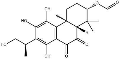 (2S)-2β-(Formyloxy)-1,2,3,4,4a,10aα-hexahydro-5,6,8-trihydroxy-7-[(R)-1-methyl-2-hydroxyethyl]-1,1,4aβ-trimethyl-9,10-phenanthrenedione Struktur