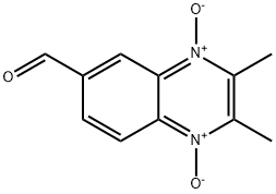 2,3-dimethyl-4-oxido-1-oxo-quinoxaline-6-carbaldehyde Struktur