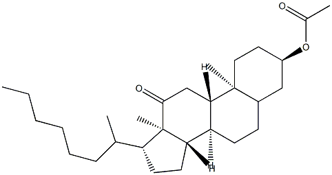 3α-Acetyloxy-20-hexylpregnan-12-one Struktur