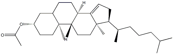 (17α)-Cholest-14-en-3β-ol acetate Struktur