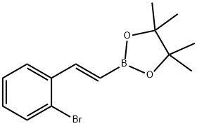 2-broMo-trans-beta-styrylboronic acid pinacol ester Struktur