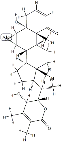 (22S,23S)-6α,7α-Epoxy-5,22,23-trihydroxy-1-oxo-5α-ergosta-2,24-dien-26-oic acid δ-lactone Struktur