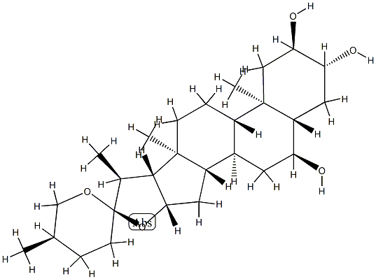 (25R)-5α-Spirostane-2α,3β,6α-triol Struktur