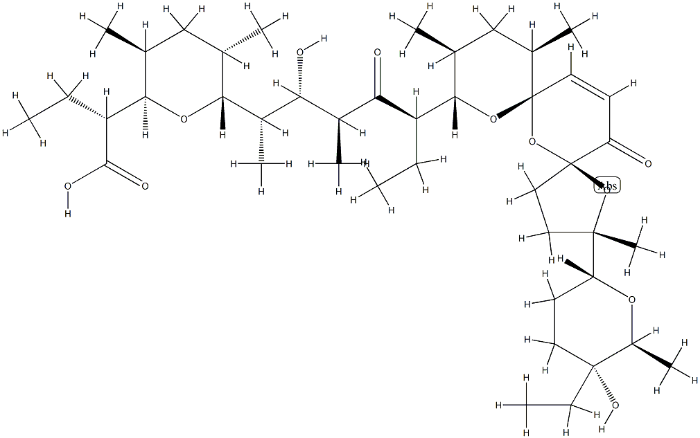 (4S)-20-Deoxy-20-oxo-4β-methylsalinomycin Struktur