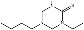 1,3,5-Triazine-2(1H)-thione,5-butyl-1-ethyltetrahydro-(9CI) Struktur