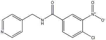 4-chloro-3-nitro-N-(pyridin-4-ylmethyl)benzamide Struktur