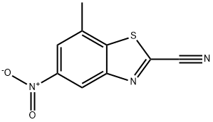 2-Benzothiazolecarbonitrile,7-methyl-5-nitro-(9CI) Struktur