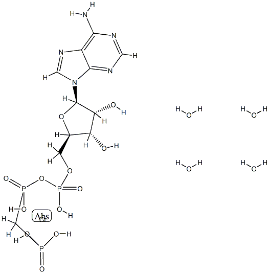 chromium-adenosine 5'-(beta,gamma-methylene)triphosphate complex Struktur