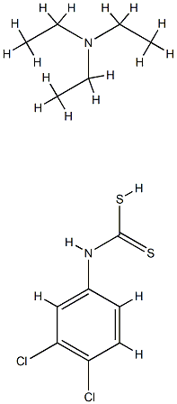 TRIETHYLAMMONIUM N-(3,4-DICHLOROPHENYL)DITHIOCARBAMATE) Struktur