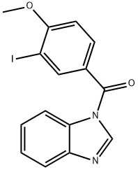 1-(3-iodo-4-methoxybenzoyl)-1H-benzimidazole Struktur